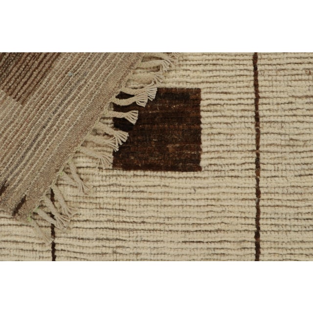 Textile Rug & Kilim’s Modern Rug with Beige-brown Geometric Patterns - 6x8 For Sale - Image 7 of 7