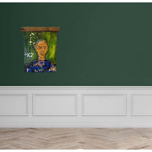 This abstract painting is by well known and listed artist Vladimir Prodanovich (Yugoslavia, b. 1952), who painted it in...