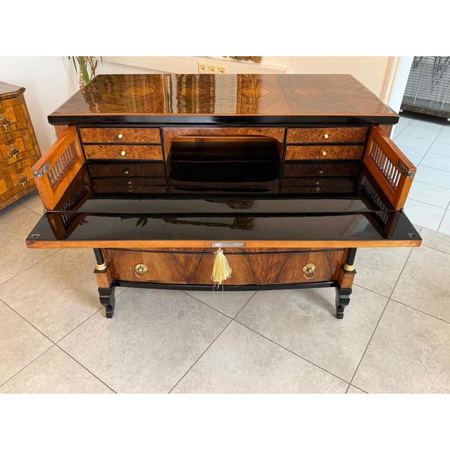 Antique Empire Writing Desk in Walnut For Sale - Image 13 of 18