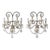 Italian Rococo Wall Sconces in Gold Iron, Crystal and Glass Beads, 1950s, Set of 2 For Sale - Image 9 of 9