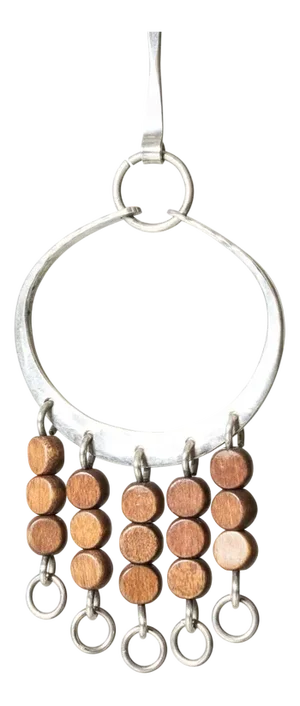 Silver and Wood Pendant from Anna Greta Eker, 1960s