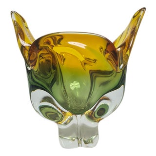 Vase by J. Hospodka for Chribska Glassworks, Former Czechoslovakia, 1960s For Sale
