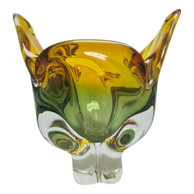 Vase by J. Hospodka for Chribska Glassworks, Former Czechoslovakia, 1960s For Sale