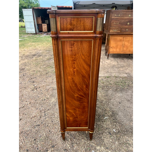 French Late 19th Century Louis XVI Mahogany Secretaire For Sale - Image 6 of 12
