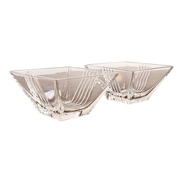 Tiffany & Co. Cut Crystal Snack Bowls, Pair For Sale