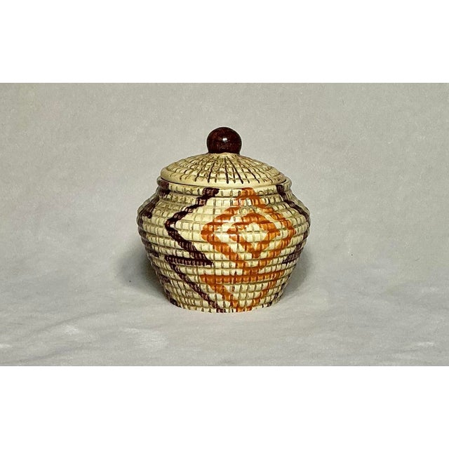 1970s Vintage Mid-Century Ceramic Lidded Jar Native American Southwestern Inspired For Sale - Image 5 of 12