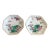 Antique Chinese Qing Famille Rose Rabbit & Peonies Footed Plates Dishes - a Pair For Sale
