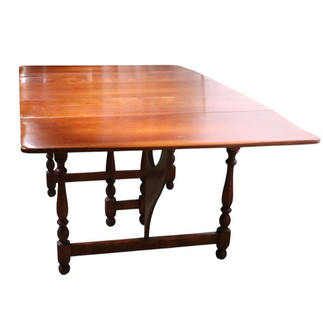 Cushman of Vermont Mid 20th Century Cushman Colonial Danby Model N 7130 Butterfly Drop Leaf Extension Table For Sale - Image 4 of 16