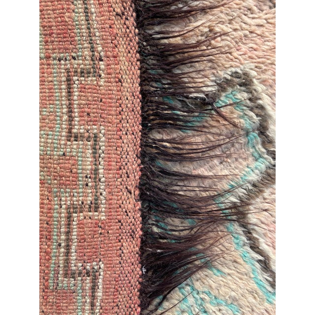 1980s Genuine Vintage Boujad Berber Moroccan Rug For Sale - Image 9 of 12