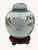 Late 20th Century Vintage Chinese Porcelain Ginger Jar Hand Painted Landscape Calligraphy W/Stand For Sale - Image 5 of 10