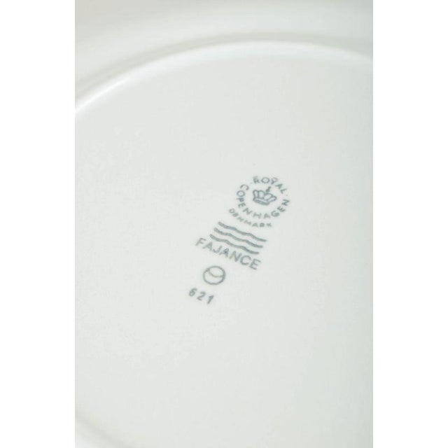 Blue Line Lunch Plates in Faience by Grethe Meyer for Royal Copenhagen, 1990s, Set of 6 For Sale - Image 4 of 5