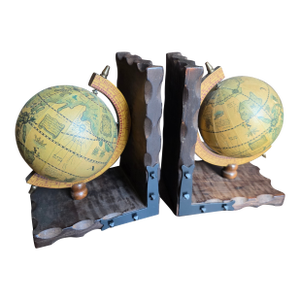 Pair of Vintage Globe Bookends