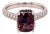 Diamond Sapphire Ring 18k Gold WG Women 3.027 TCW Certified For Sale