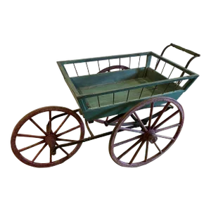 Vintage French Pastry Cart With Large Wheels and Platform to Display Goods. Bought in France in 1980's