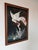 Mid-Century Modern 1970s Vintage Surrealist Bird & Tree Oil on Canvas Painting, Framed, Signed b.d.c. For Sale - Image 3 of 12