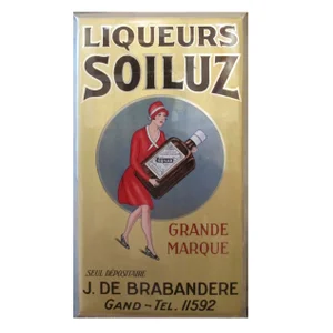 Original 1927 Belgian Art Deco Tin Liqueur Soiluz