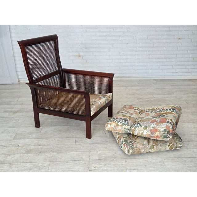 Arne Norell Swedish Highback Armchair by Arne Norell for Arne Norell AB, 1970s For Sale - Image 4 of 18