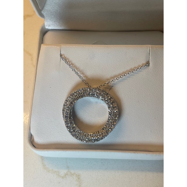 3 circle drop pendant -16" sterling with top quality CZ'S