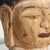 Printmaking Materials Early 20th century Large Scale Carved Polychrome Burmese Buddha Head Bust For Sale - Image 7 of 10