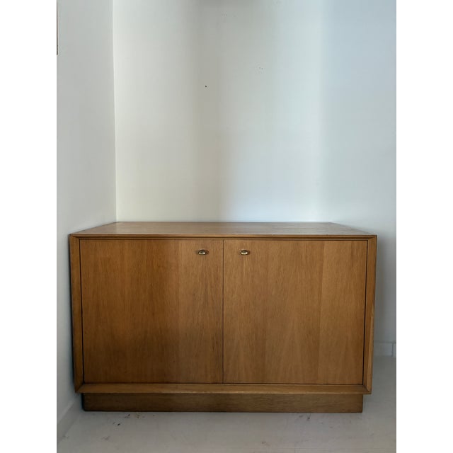 Modern Mid 20th Century Small Light Oak Cabinet, France For Sale - Image 3 of 18