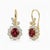 Nature-Inspired Garnet Floral Cluster Earrings. Romantic Garnet Blossom and Leaf Dangle Earrings. Botanical Garnet Flower...