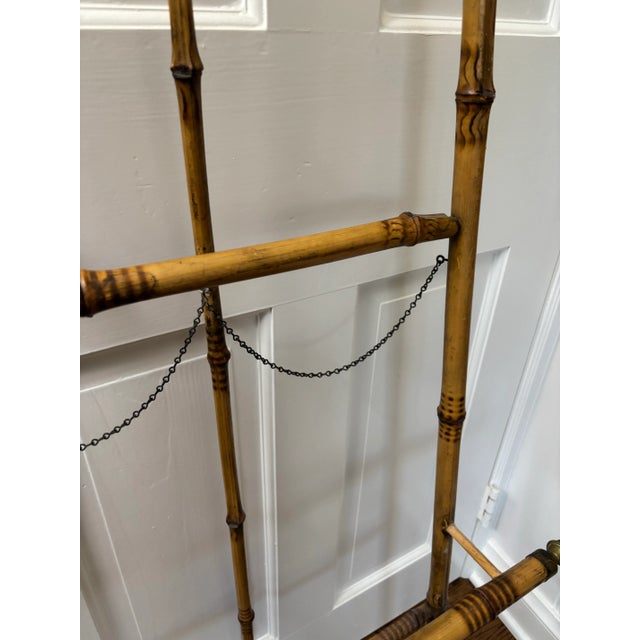 Early to Mid Twentieth Century Natural Bamboo Art Display Easel 64” Tall For Sale - Image 9 of 10
