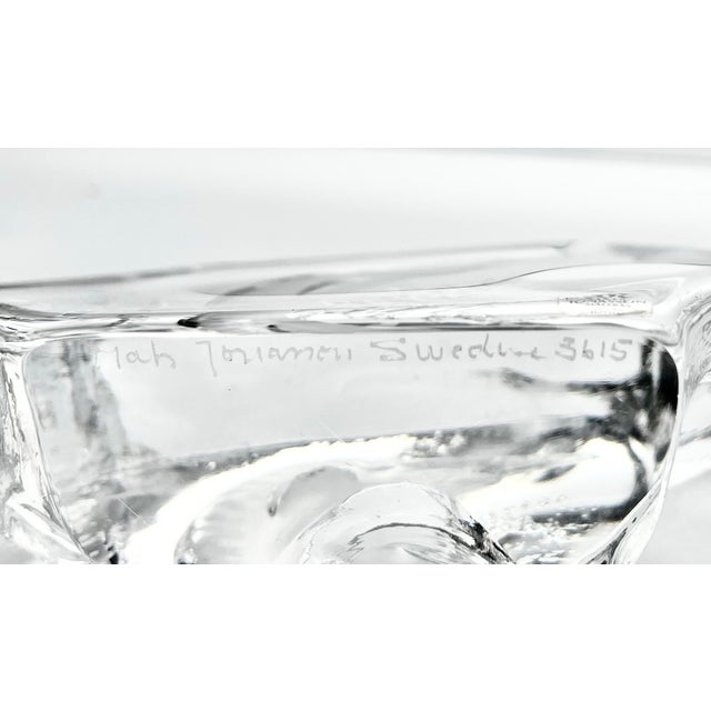 Transparent Mats Jonasson X Målerås Crystal Sword Sail Fish Paperweight Sculpture For Sale - Image 8 of 8