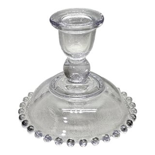 Imperial Glass Candlewick Candlestick Holder For Sale