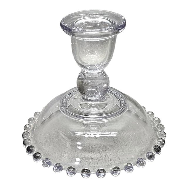 Imperial Glass Candlewick Candlestick Holder For Sale