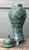 Metal Vintage Moroccan Glazed Ceramic Lidded Urn For Sale - Image 7 of 12