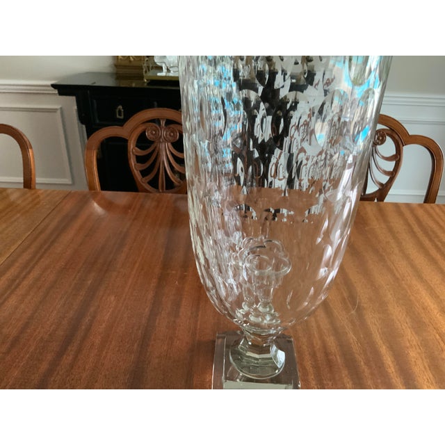 2000s Cut Glass Hurricane Candle Holders a Pair Chairish