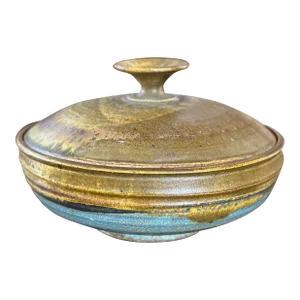 Mid 20th Century Studio Pottery Lidded Serving Bowl Vessel Signed Win