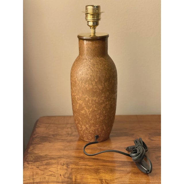 1940s Art Deco Ceramic Table Lamp from Upsala-Ekeby, 1940s For Sale - Image 5 of 6