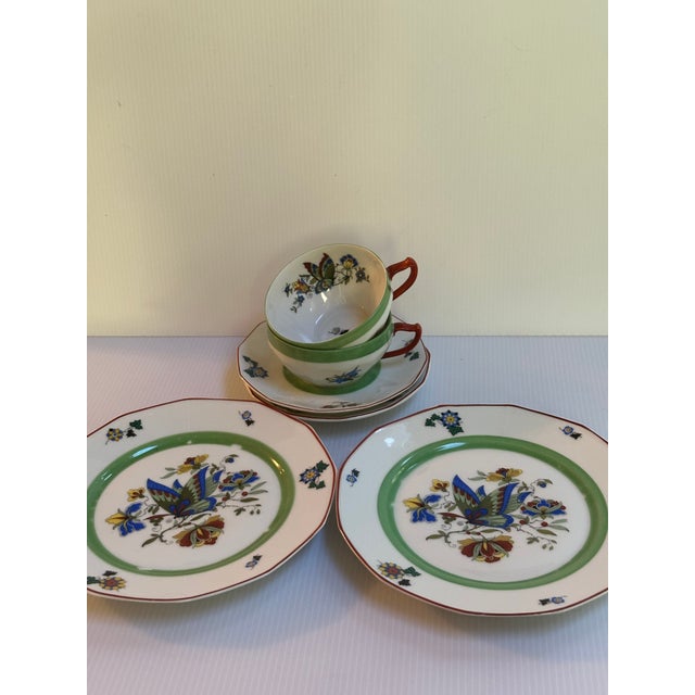 Antique 1910s Two(2) Trio Tea Sets From Porzellfabric Hertel, Jacob & Co. Rehau Bavaria Germany For Sale - Image 15 of 16
