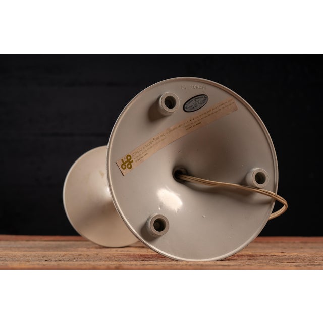 Metal MCM Stemlite Tulip Base Table Lamp With Smoked Glass Globe by Design Line Inc. For Sale - Image 7 of 8