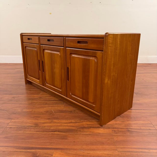 Danish Teak Vintage Plinth Base Sideboard For Sale - Image 11 of 13