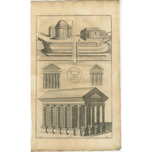 Early 18th Century After Montfaucon, Roman Temple Architecture, 1721, Engravings, Set of 3 For Sale - Image 5 of 13