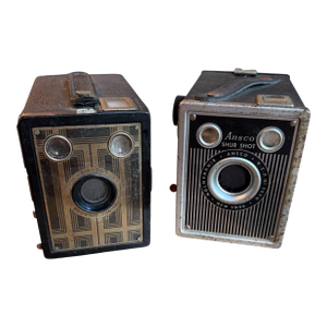 Vintage Art Deco Industrial Box Cameras - Pair of 2