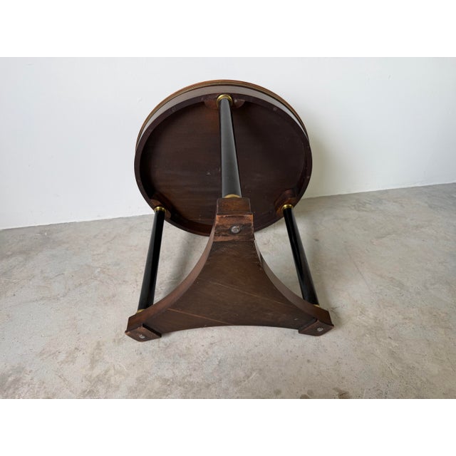 Vintage French Empire Style Side Table With Burlwood Top by Old Colony Furniture For Sale - Image 12 of 12