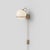 Brass and Glass Model 237/1 Lamp with Switch Champagne Mount by Gino Sarfatti for Astep For Sale - Image 3 of 13