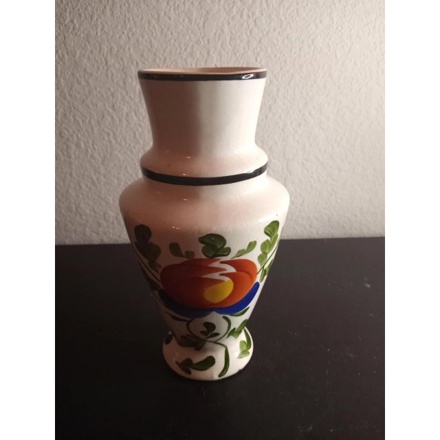 1970s Hand Painted Ceramic Vase For Sale In Dallas - Image 6 of 8
