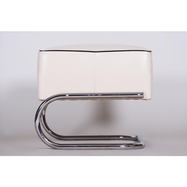 Set of Bauhaus Armchair and Ottoman in Chrome from Mücke-MelderCzech, 1930s For Sale - Image 13 of 14