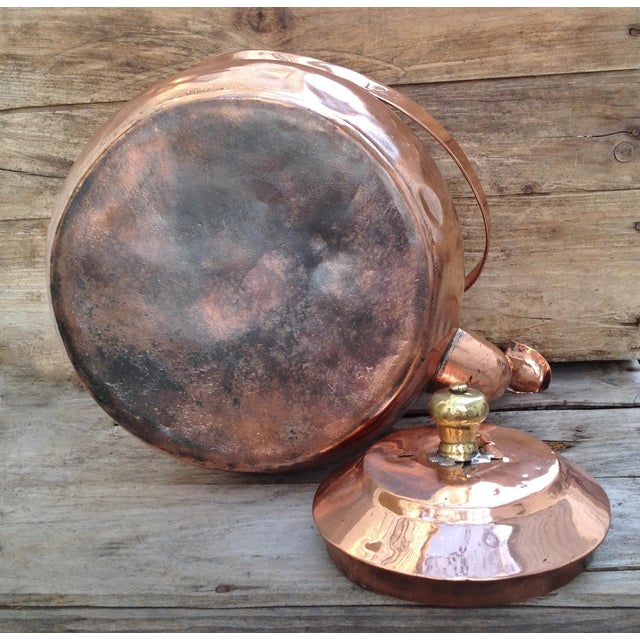 Metal Large 19th C. Copper Water Kettle Pot Dovetailed For Sale - Image 7 of 8