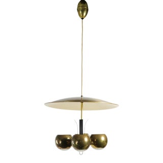 Four Light Mid Century Chandelier Att. To Lightolier After Wormley For Sale