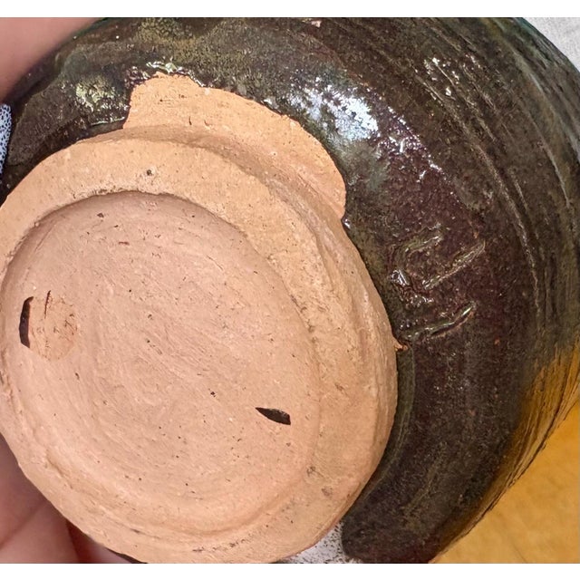 Ceramic Vintage Japanese Chawan Matcha Tea Bowl, Japan, Signed - Wood-Fired Stoneware Rustic Glaze For Sale - Image 7 of 7