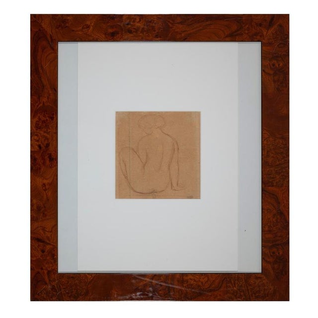 Aristide Maillol, Nude Woman Sanguine Drawing, 19th Century, Sanguine on Paper For Sale - Image 4 of 5