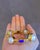 Bochic “Capri” Vintage Ruby, Blue Opal & South Sea Pearl Bangle in 18K Gold & Silver For Sale - Image 4 of 12