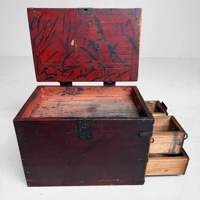 Japanese Suzuribako Calligraphy Box, 1870 For Sale - Image 4 of 12