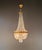 Vintage Empire Neoclassical Crystal Basket Brass Crystal Chandelier For Sale - Image 9 of 11