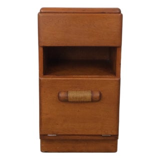 Mid Century Modern Nightstand With Drawer & Drop Front Cabinet by Heywood Wakefield For Sale